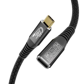 Yiicumhh USB-c Extension Cable for Thunderbolt 4 Extension Cable 40Gbps Data Transfer,USB c Male to Female, 8K@120hz 4k@60hz Display/PD 240W, 0.5M/1.65FT