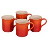 Le Creuset Stoneware Set of 4 Mugs, 14 oz. each,