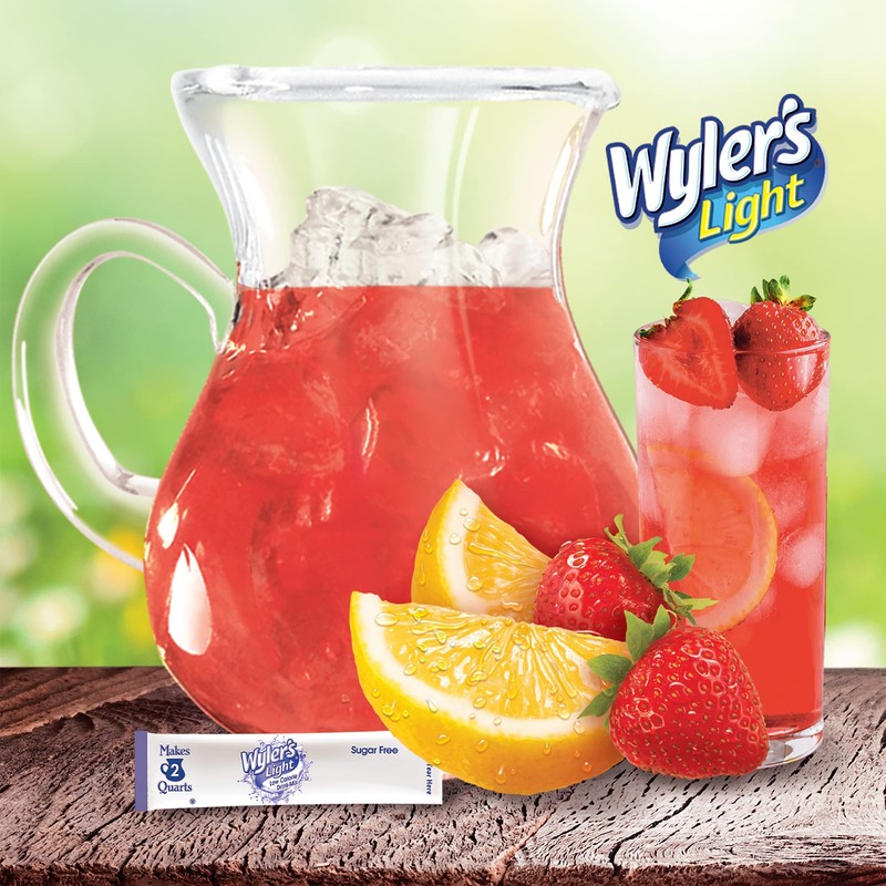 Wyler's Light Pitcher Packs, Water Drink Mix, Strawberry Lemonade,6 Pitcher