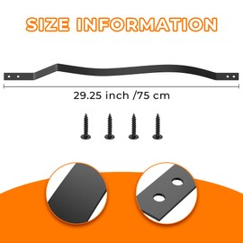 61 Pack Balusters, 29.25"X1" Metal Deck Balusters with Screws,Deck Spindles, Staircase Balusters, Wave Arc Baluster for Outdoor Stair, Deck, Porch (61PC29”)