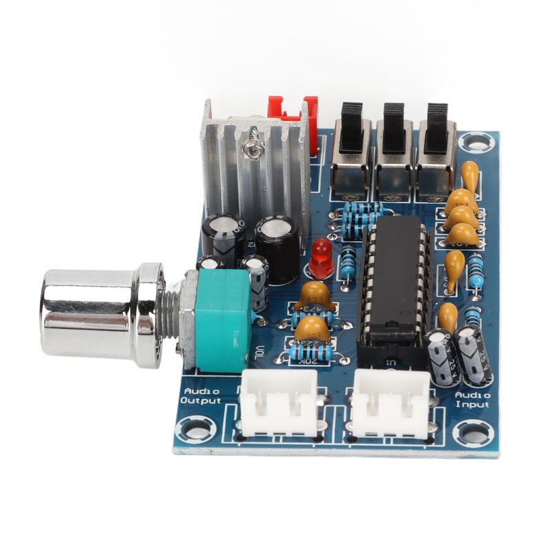 12V Amplifier Board 4 Level Control Digital Stereo Bass Adjustment