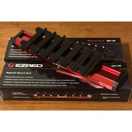 EZRED ONE EZRED WR7-RD Wrench Rack. Holds 7 Wrenches, Red, Aluminum.
