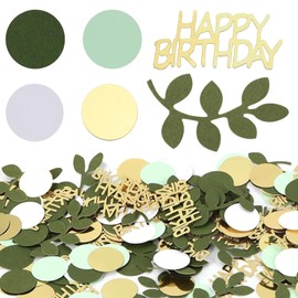 ARONRAVE Confetti Birthday Decoration Green, Pack of 200 Confetti Green Table Decoration Birthday Green Happy Birthday Confetti Birthday Green Wedding for Happy Birthday Confetti Birthday Gold Green