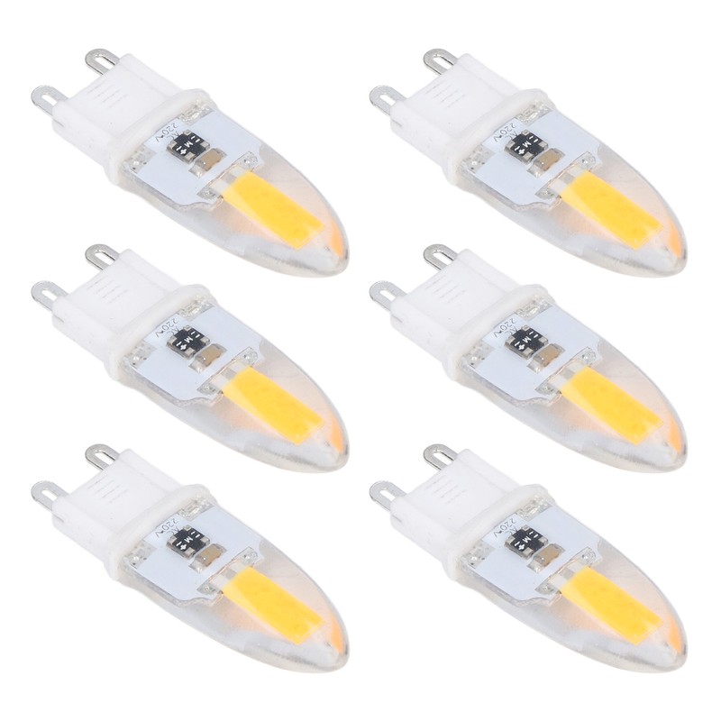 6PCS G9 LED COB Light Bulb 500LM Ceiling Lamp Bulb