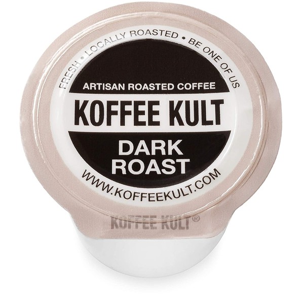 Koffee Kult Premium Dark Roast Coffee Single Serve coffee cups in pods for Keurig 2.0 coffee brewers- 64 count