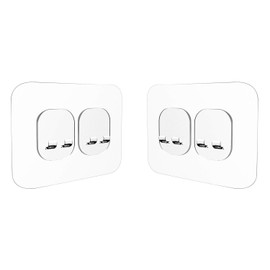 KINCMAX 2 Packs Strong Sticky Waterproof Heavy-duty Sponge Holder Adhesives Nail Free Transparent Adhesive Pads for Kitchen Sink Organizers, Kitchen Racks, Sink Brush Holder