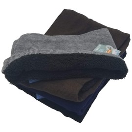 Winter Thermal Neck Gaiter, 4 Pack Fleece Lined Interior Face Scarf Tube Wrap, Mens Womens Bulk (4 Pack Assorted Solids)