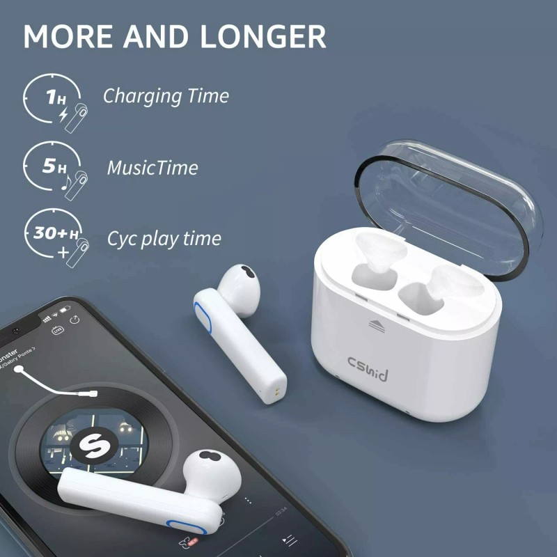InEar Wireless Earbuds, Cshidworld Bluetooth 5.0 Earbuds Headphones, True Wireless