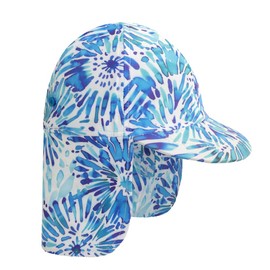 Gifts Treat Baby Boys Blue Tie-Dyed Sun Hat UPF50+ Cap,Baby Toddler Kids Beach Hats with Neck Protection,Summer Pool Cap for Kids,Blue,4-6 Years