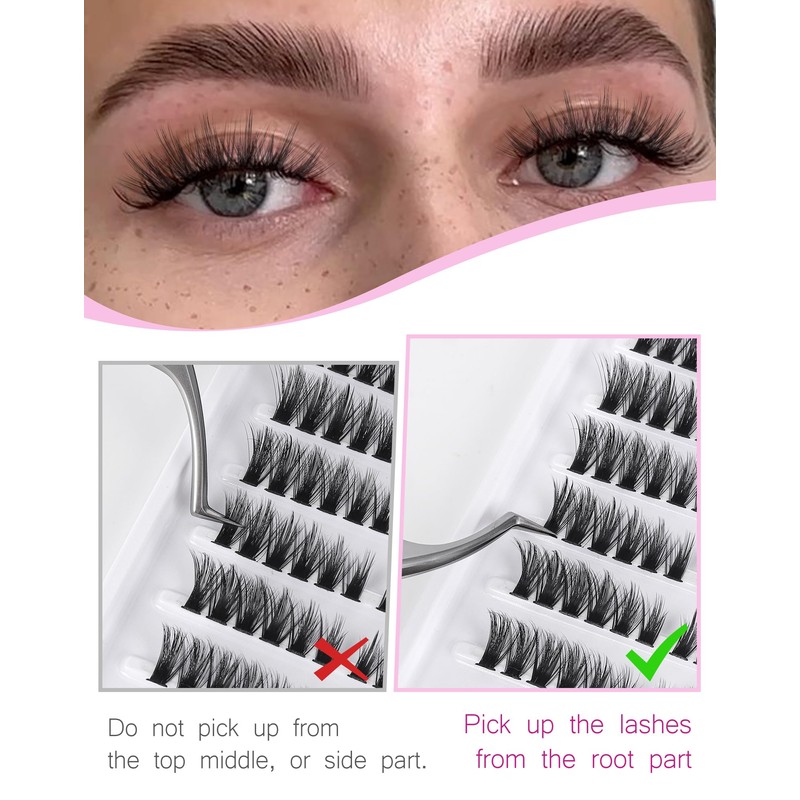 Jiocolor Manga Eyelash Clusters DIY Eyelash Extensions Fairy Clusters C