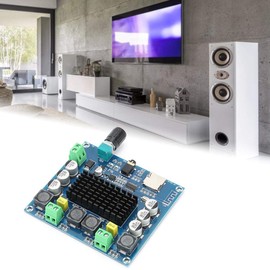 Amplificador de potencia digital Wendry, A105 TDA7498 100Wx2 La placa del amplificador de potencia de audio de volumen ajustable Bluetooth digital admite tarjeta de memoria/audio Bluetooth/AUX