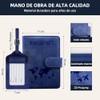 Fundas de Pasaporte con Bloqueo RFID, Porta Pasaporte de Cuero