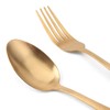 Matte Gold Silverware Set, Satin Finish 40-Piece Stainless Steel Flatware