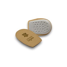 Pedag Perfect Shock Absorbing Heel Pads, Vegetable Tanned Leather and Latex Rubber, Tan, Large (W11-13 M8-10 EU 41-43)