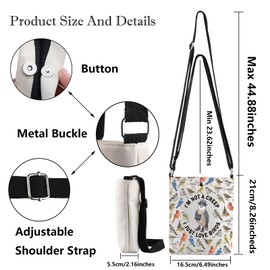 MYSOMY Bird Nerd Crossbody Bag Bird Watcher Gifts Bird Lovers Shoulder Bag Twitcher Gifts Bird Watching Gifts, I'm Not a Creep Cb2, 111