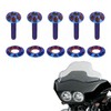 TDZ Blue Titanium Windshield Bolts, Windscreen Screws, Fairing Bolts for