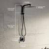 Black Shower Head and Handle Set, Shower Faucet Set with