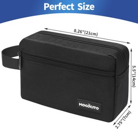 MOCOCITO Hanging Toiletry Bag, Foldable Travel Toiletry Bag with Carry Handle, Cosmetic Bag, Wash Bag for Men and Women, black