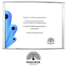 Peacock display Curved Office Business Door Sign Holder | Aluminum Wall Mount Name Plate Holder, cubicle sign holder, sturdy and beautiful 11" W X 8.50" H (N-11x8.5" 2 signs)