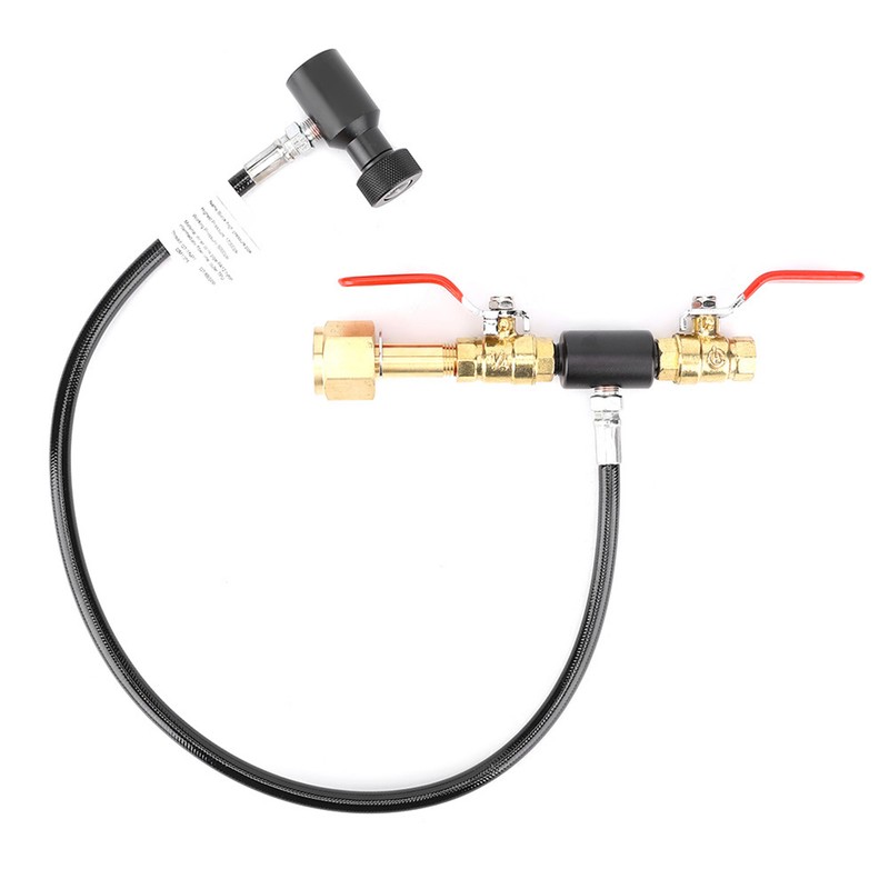 CO2 Cylinder Refill Adapter with Hose for Sodastream Filling G1/2