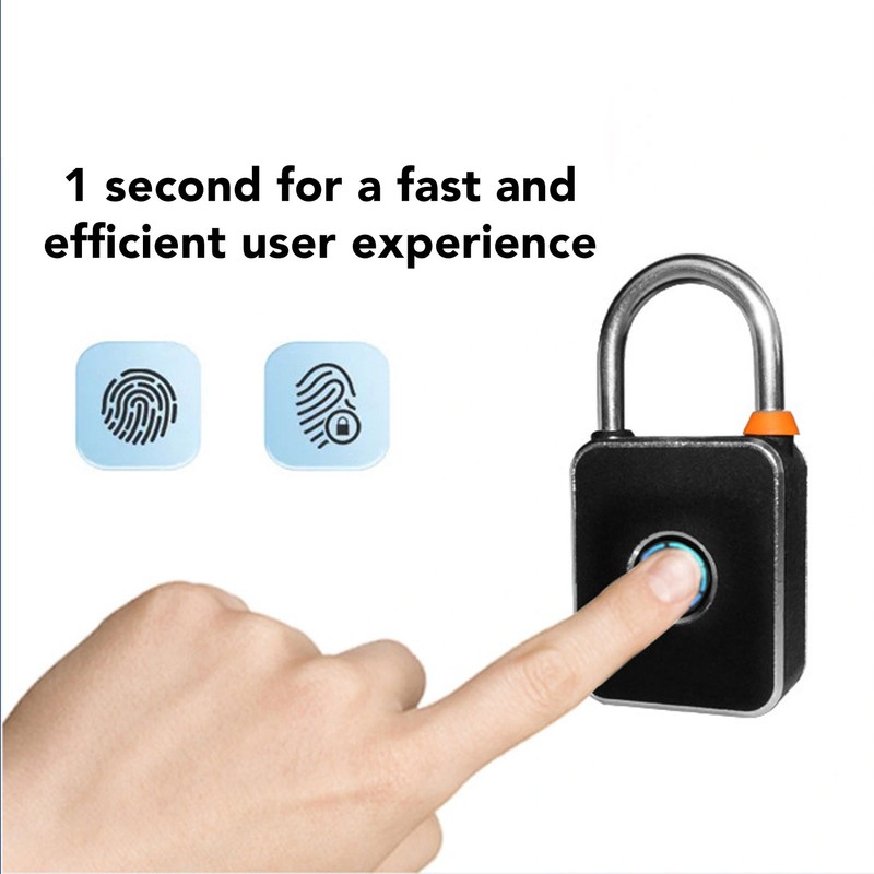 Fingerprint Padlock IP65 Waterproof Keyless Biometric Thumbprint Lock Smart Padlock