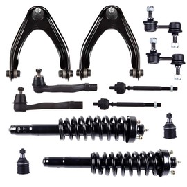 cciyu Complete Suspension Kit Fits 97 98 99 00 01 for Honda CR-V6Includes Strut Spring Assembly, Control Arm and Ball Joint Assembly, Stabilizer Bar Link Kit, Ball Joint, Tie Rod End