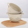 Metal Colander 5 Quart Powder Coated Self-draining Metal Strainer with