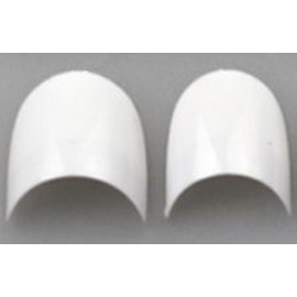 100 French Nail Tips White Oval Shape Short Nail In Small Box