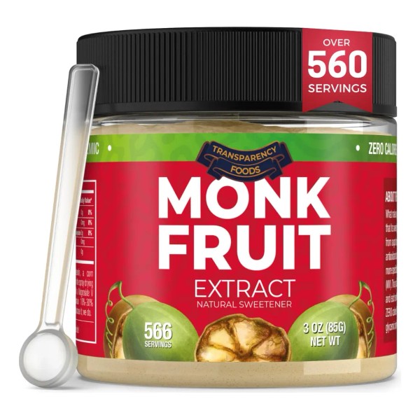 Monk Fruit Sweetener No Erythritol (25x Sweeter Than Sugar)