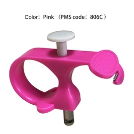 Hisew 3 in 1 Needle Puller, Sewing Thimble and Thread Cutter All in One，Hand Quilting Tools (Pink 1pc)
