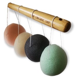 Natural Konjac Facial Sponge (Pack of 4) - For Face Exfoliation, Removal of Impurities & Pore Cleaning