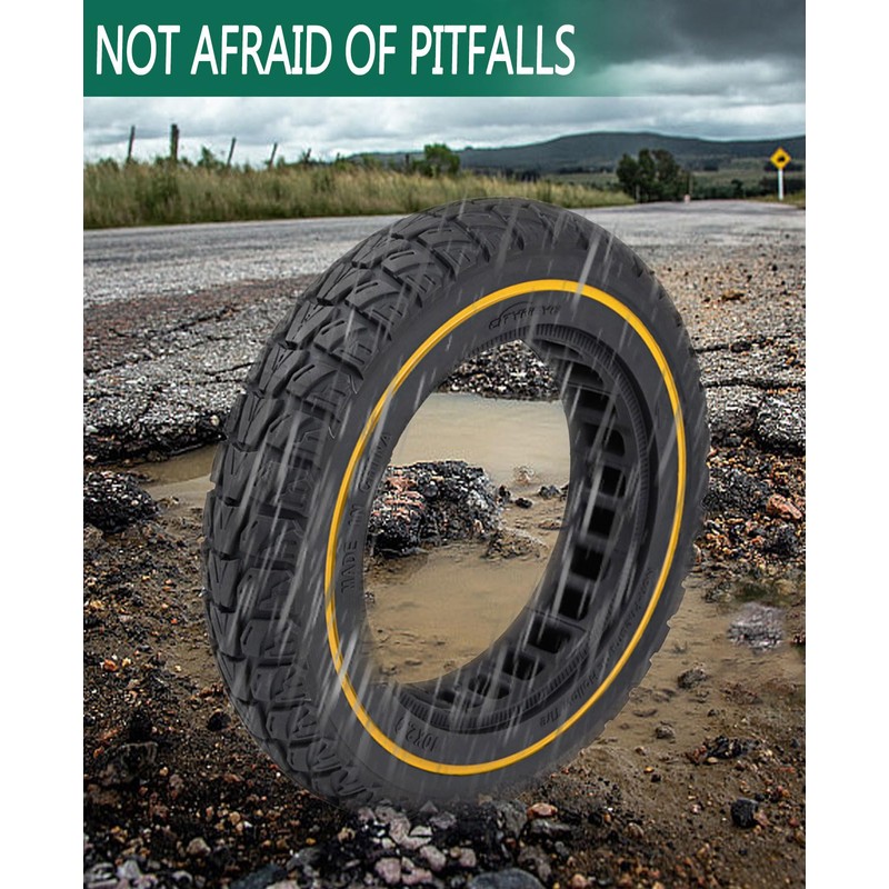 GLDYTIMES 54-152 10X2 Solid Tire, 10 Inch Electric Scooter Wheels