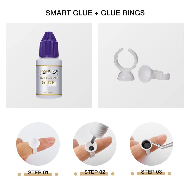 LASHVIEW Professional Eyelash Extension Mannequin Head Kit with 4pc Removable