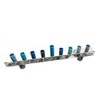 Yair Emanuel Anodized and Hammered Strip Menorah - Blue