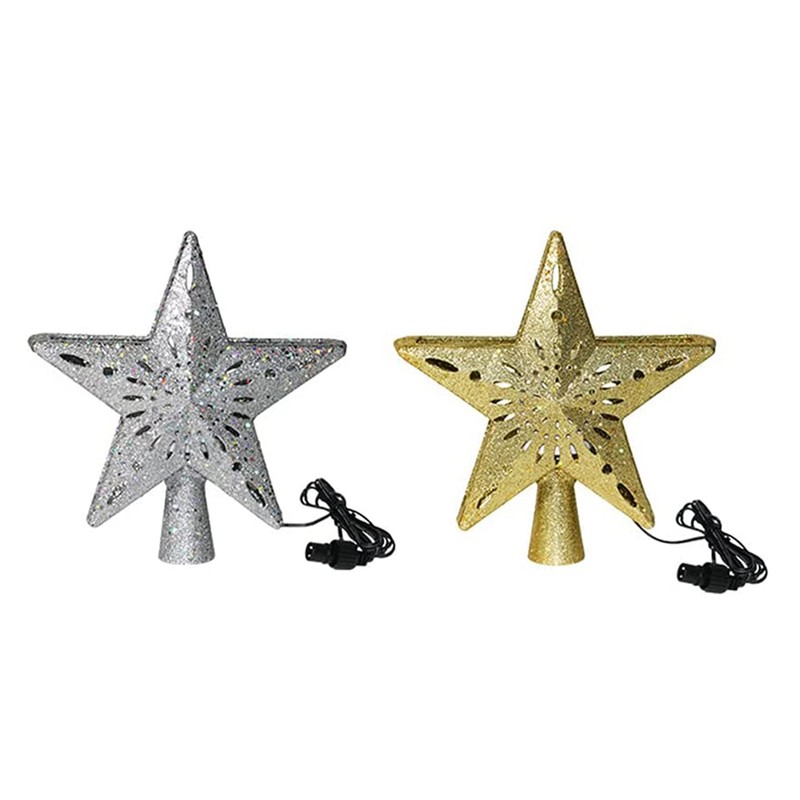 LED Snowflake Projector Star Christmas Tree Topper