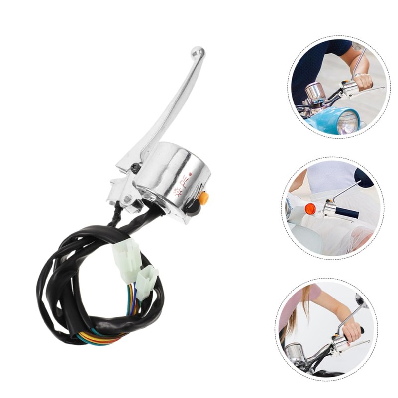 Gatuida Motorcycle Switch Handle User-Friendly Design Headlight Brake Lever for