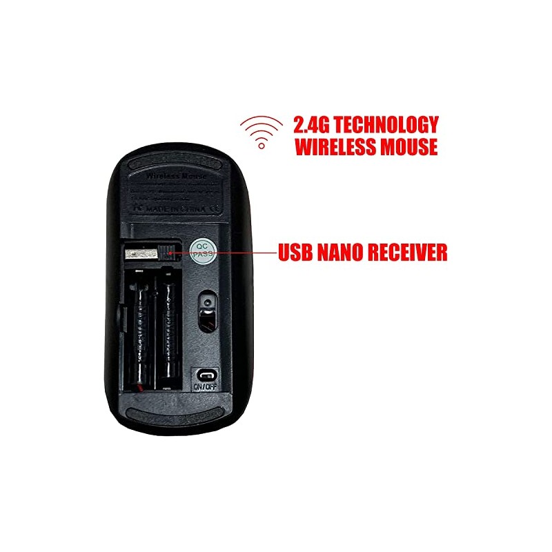 2.4G Wireless Mouse with Cute Pattern Design for All Laptops