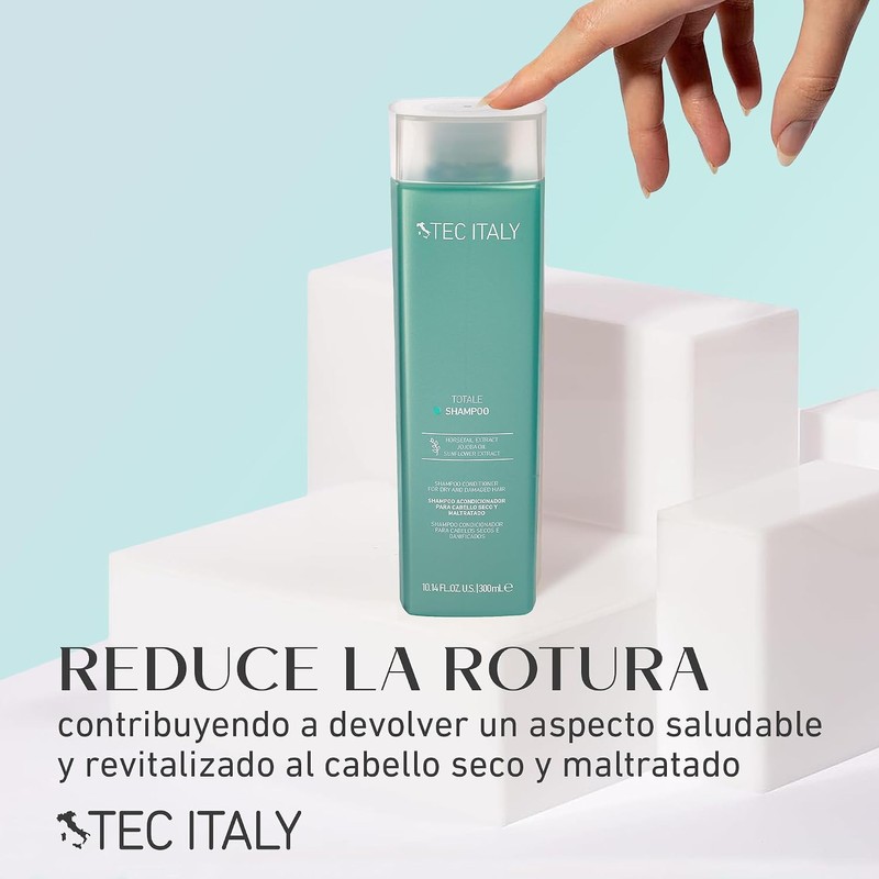 TEC ITALY Totale Shampoo Hidratación Intensiva Brillo Cabello Seco 300