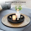 Hanobe Black Round Decorative Coffee Tray Wooden Trays for Coffee