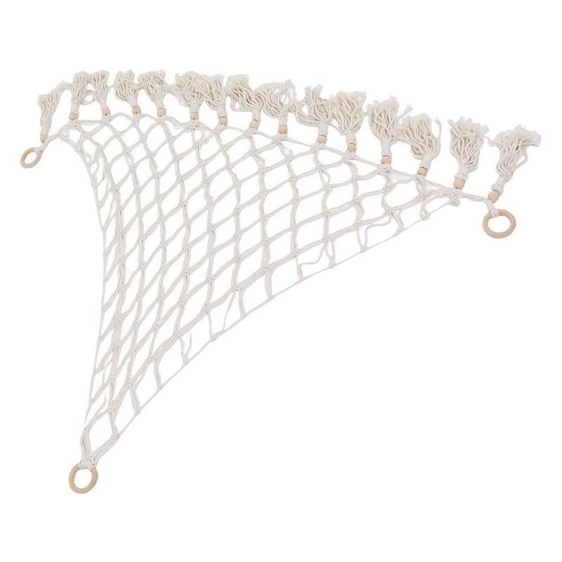 Storage Hammock Triangular Bohemian Style Cotton Rope Weaving Stuffed Animal