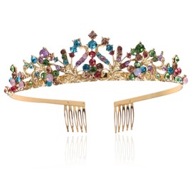 Mikinona Girls Crown Bridal Crowns for Wedding Hair Accessory for Girls Prom Headband