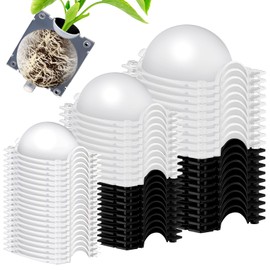 Threehoney 30 Pcs Air Layering Propagation Kit Reusable Half Black Half Transparent Grafting Ball Air Layering Pods Propagation Box Plant Rooting Grafting Box for Plants, Large, Medium, Small