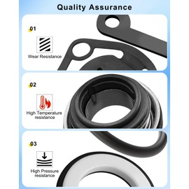 AUGREX 2" Mechanical Water Pump Gasket Repair Seal Kit 212cc Fit for Predator Semi-Trash 63405 56160 and Pacific HydroStar 61986 68375 69774, Include Gasket Seal Flapper Washer O-Ring