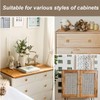 FAINCA Pack of 6 Rattan Furniture Knobs, Cabinet Handles, Drawer