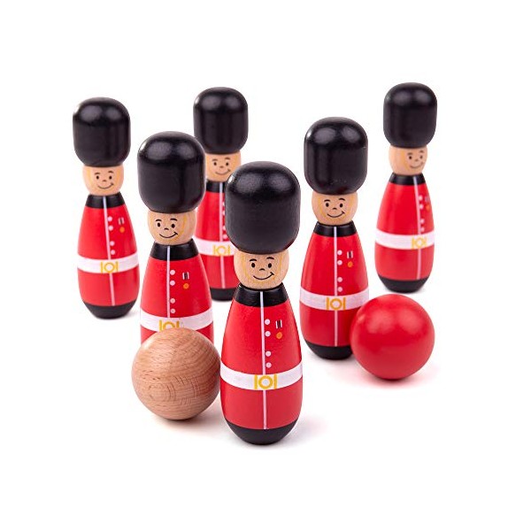 Bigjigs Toys Wooden Guardsman Skittles - Tabletop Games