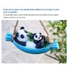 Swing Panda Statue Mother and Baby Panda Lying On The