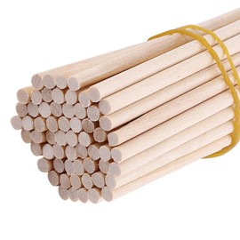 Pack of 100 Bamboo Sticks for Crafts, Wooden Dowel Rods, Wooden Sticks for Crafts, Natural Wood Sticks for Crafts, 8 cm x 4 mm