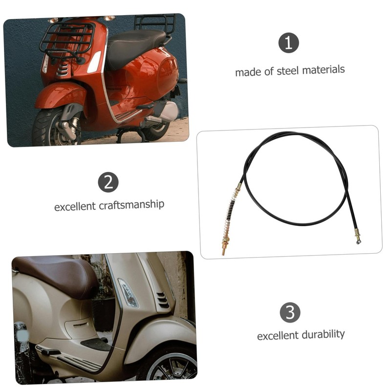 Totority Electric Motorcycle Brake Cable Durable Steel Front Manual Brake