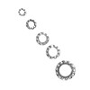 Tooth Washers, 700 Pieces Toothed Washers, Galvanised Flap Discs, External