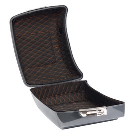 Mocardine Tour Pack Liners Custom Stitching Liners Fit for Harley King/Chopped/Razor Tour Pack 2014-2023 New Material More Abrasion-Resistant And Ductile Lozenge Pattern Orange Thread Stitching